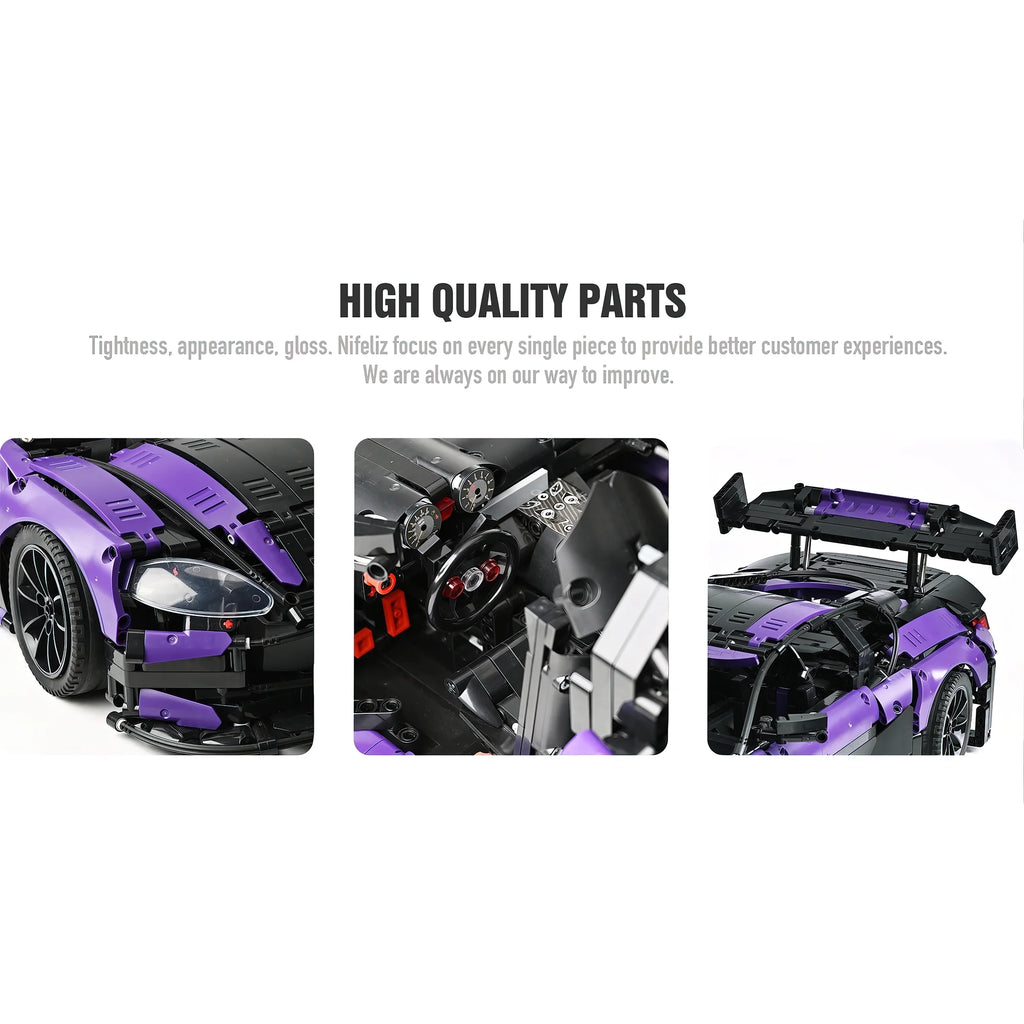 Purple Speed Champion Sports Car Building Kit Toy C242