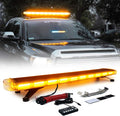 47 Inch COB LED Amber Rooftop Emergency Strobe Lights Bar with Adjustable Mounting Brackets H387
