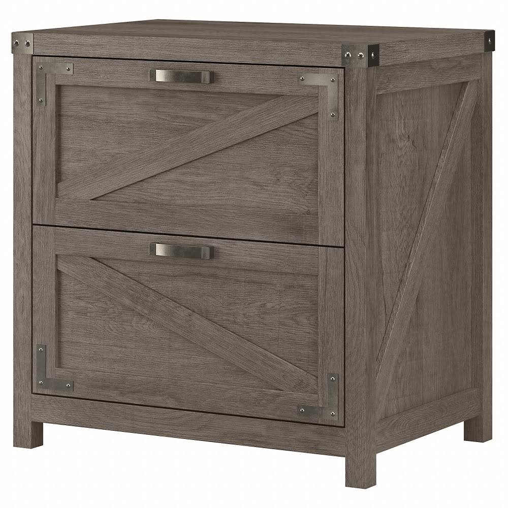 2 Drawer Lateral File Cabinet Restored Gray B360410