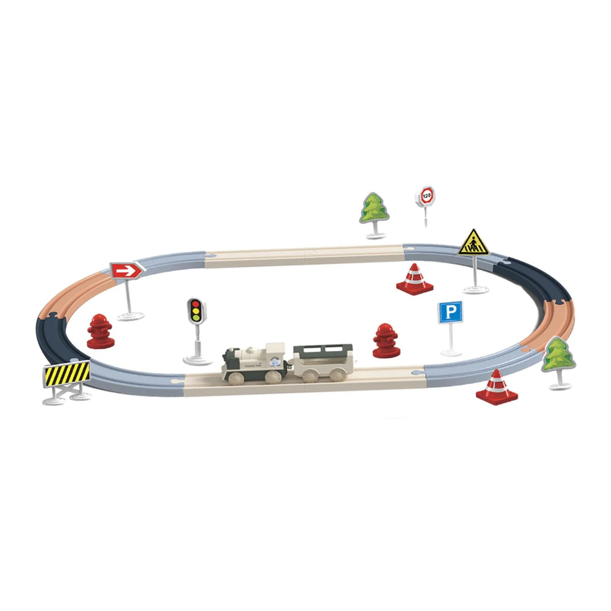 30pcs Puzzle Train Tracks Set C28486