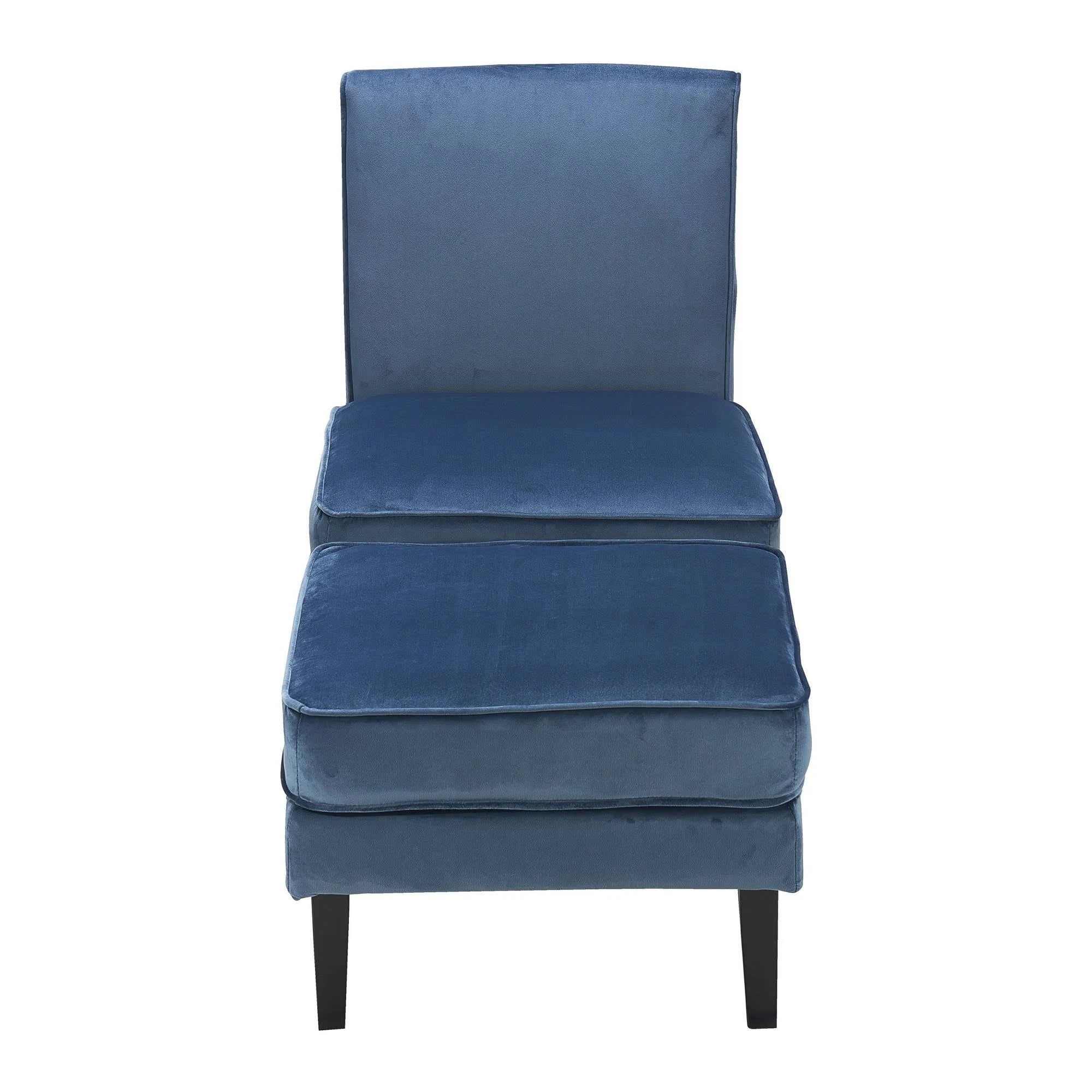 Cobalt Chair with Ottoman N994