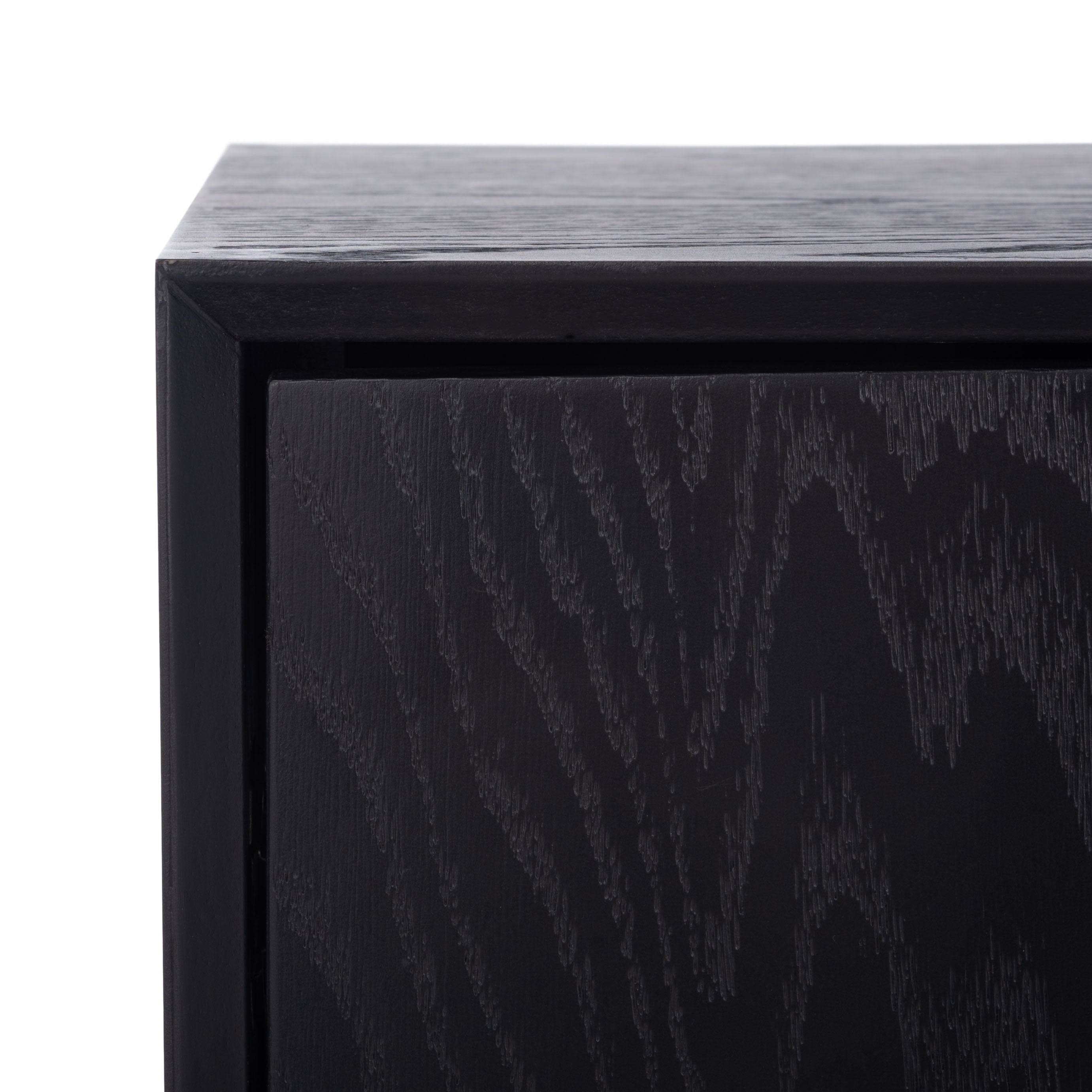Black Mid-Century Media Stand D2550
