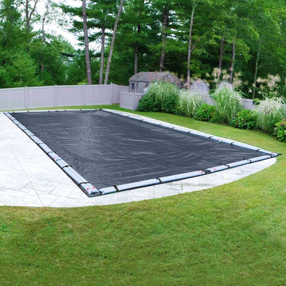 Blue/Black Rectangular Winter Pool Cover W9058