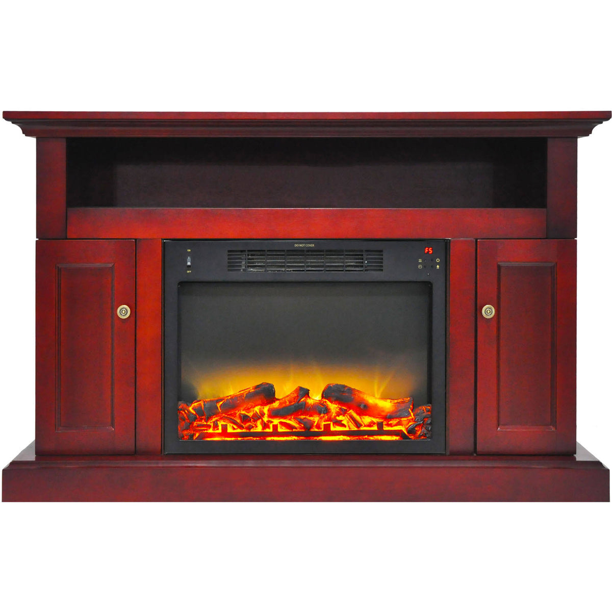 47 in. Electric Fireplace with Entertainment Stand in Cherry M486