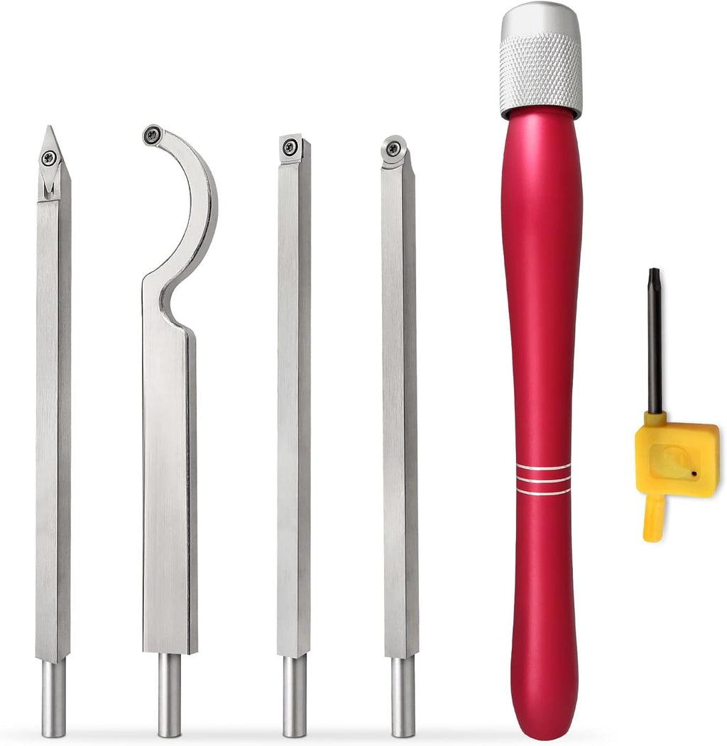 Carbide Tipped Wood Turning Tool Set, 5pc, Pack of 2 D360501