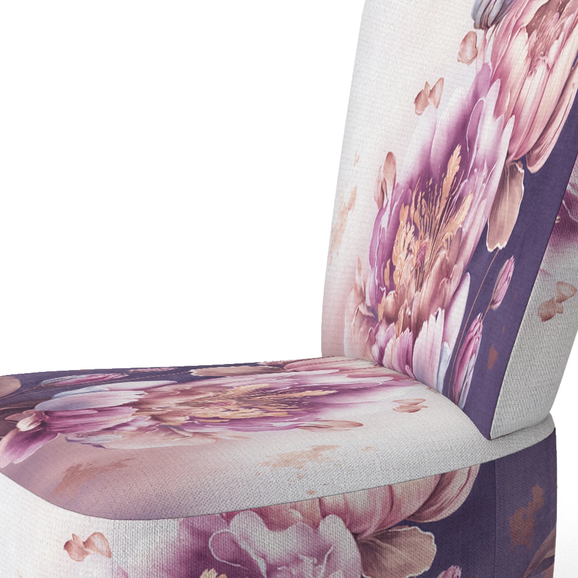 Pink And Gold Peruvian Lily II Upholstered Floral Accent Chair L3590