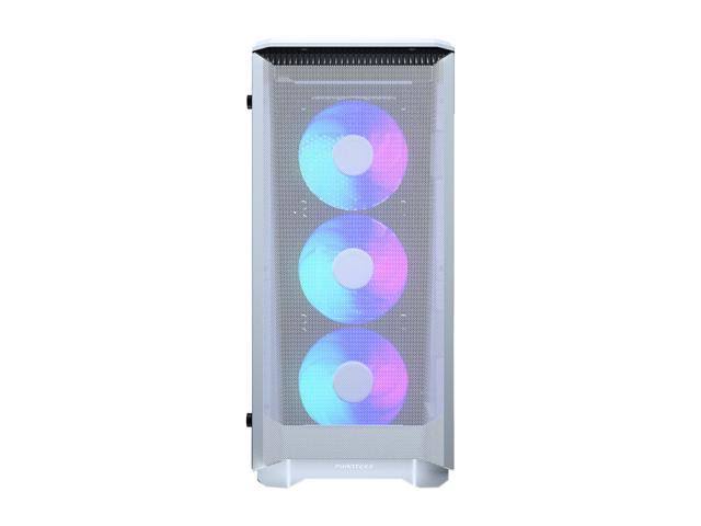 White Steel Tempered Glass ATX Mid Tower Computer Case B125