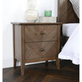 Reclaimed Pine 2-Drawer Nightstand B65771