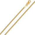 14K Yellow Gold 1mm Box Pendant Chain Necklace L931177