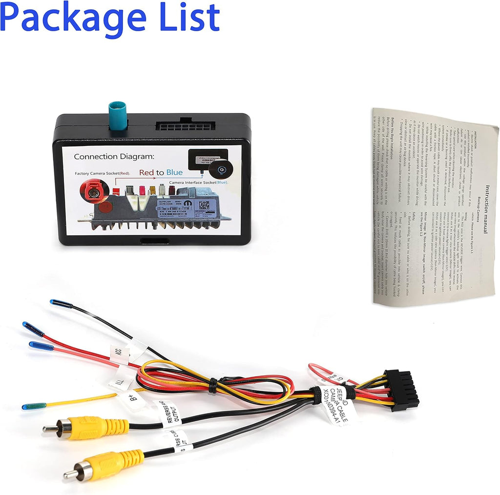 Retention Adapter for Jeep Wrangler JL JLU Dodge Ram 2018 2019 2020 Backup Camera Harness Interface V46314
