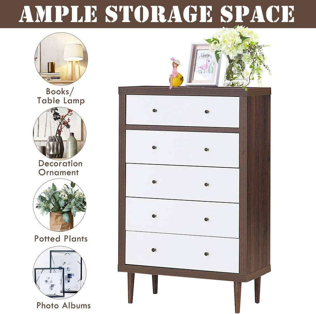 Antique-Style Wooden Drawer Dresser Storage Cabinet W957