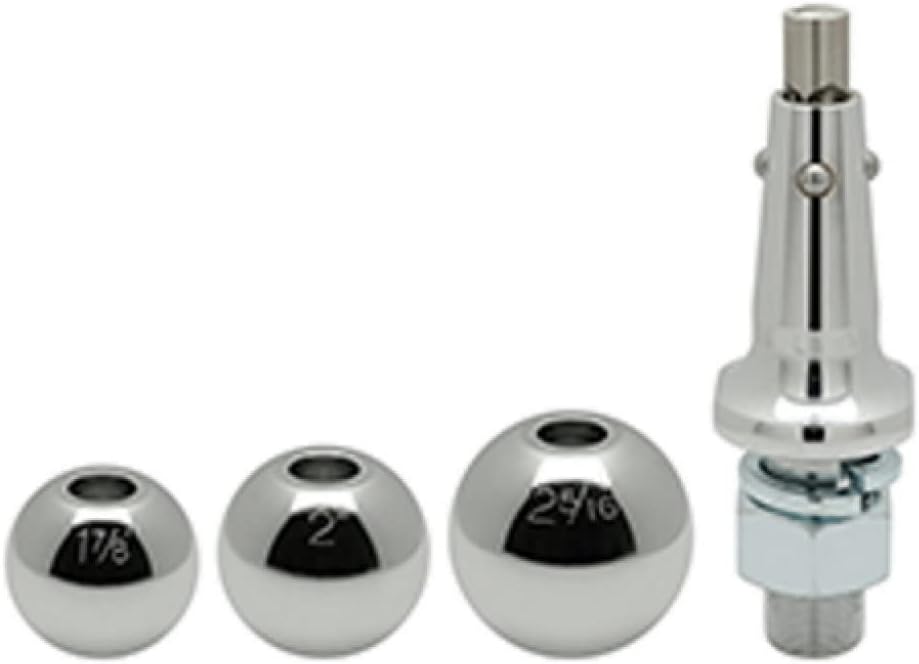 Trailer Hitch Ball, 8,000lbs. Capacity, 1 in. Shank, Chrome J443