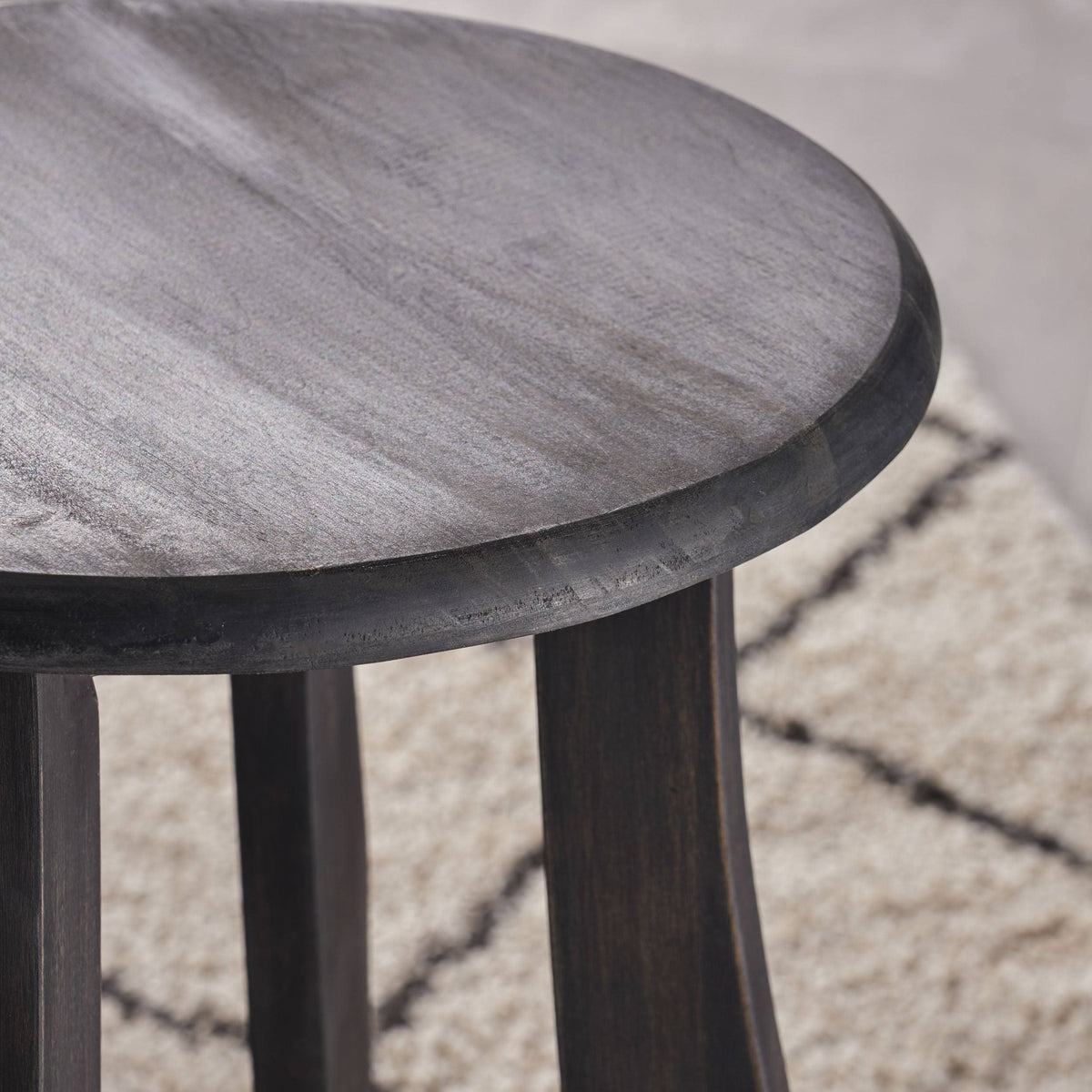 Grey Acacia Wood Barstool (Set of 2) K9869
