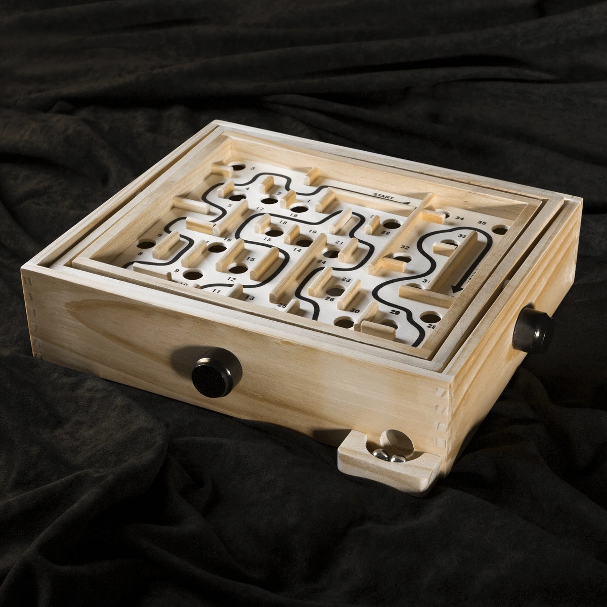 Wooden Maze Game with Two Steel Marbles C9891