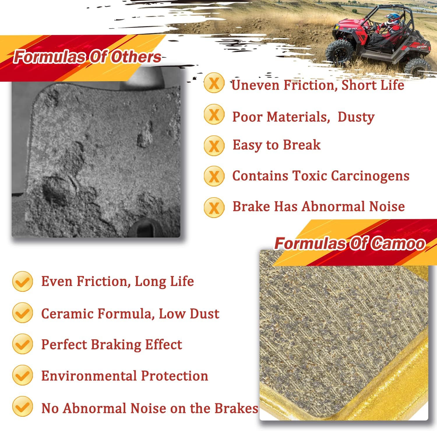Heavy Duty Front & Rear 8X Brake Pads Y35774