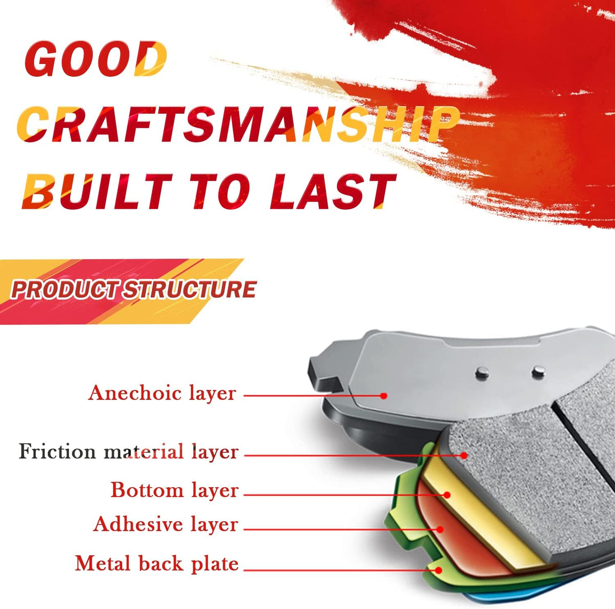 Heavy Duty Front & Rear 8X Brake Pads Y35774