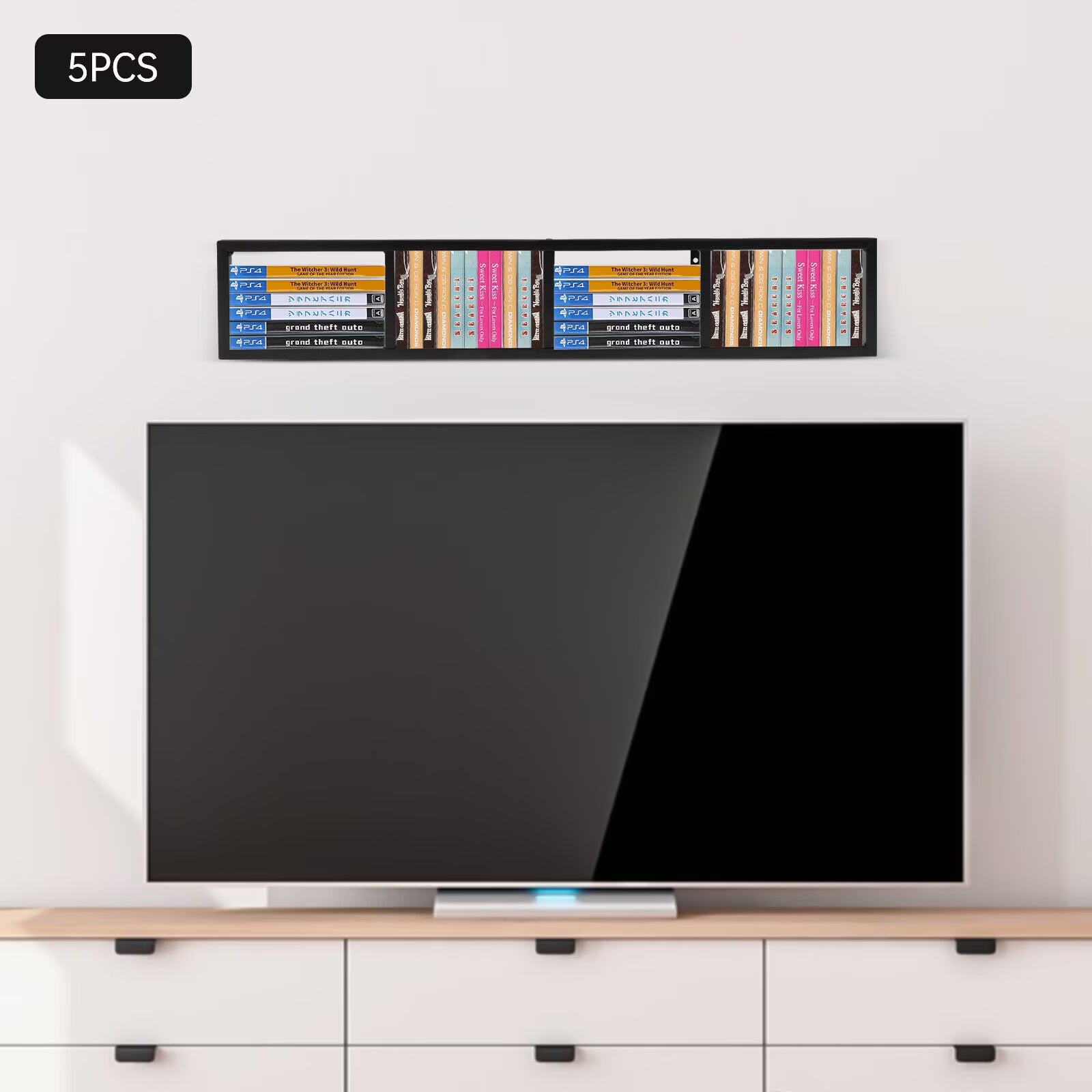 34In Video Game Rack Media Storage Shelves M93566