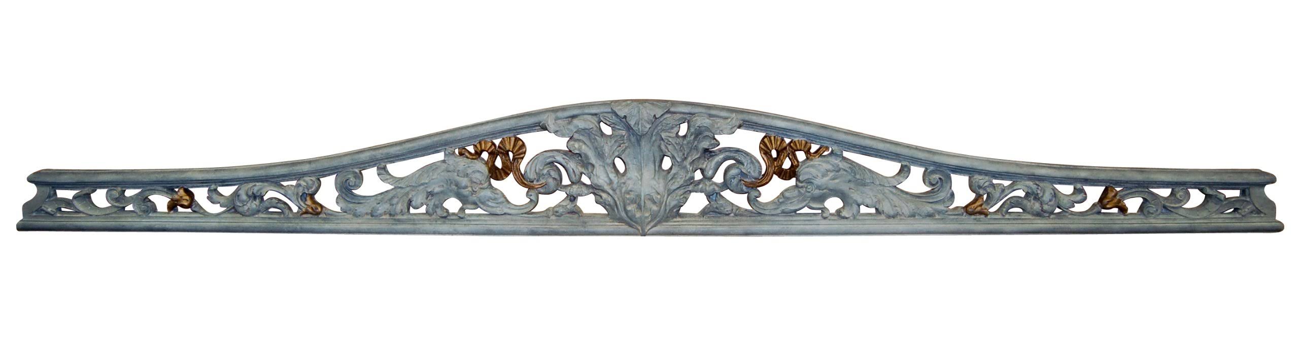 Aged Blue Gold Double Overdoor W3673
