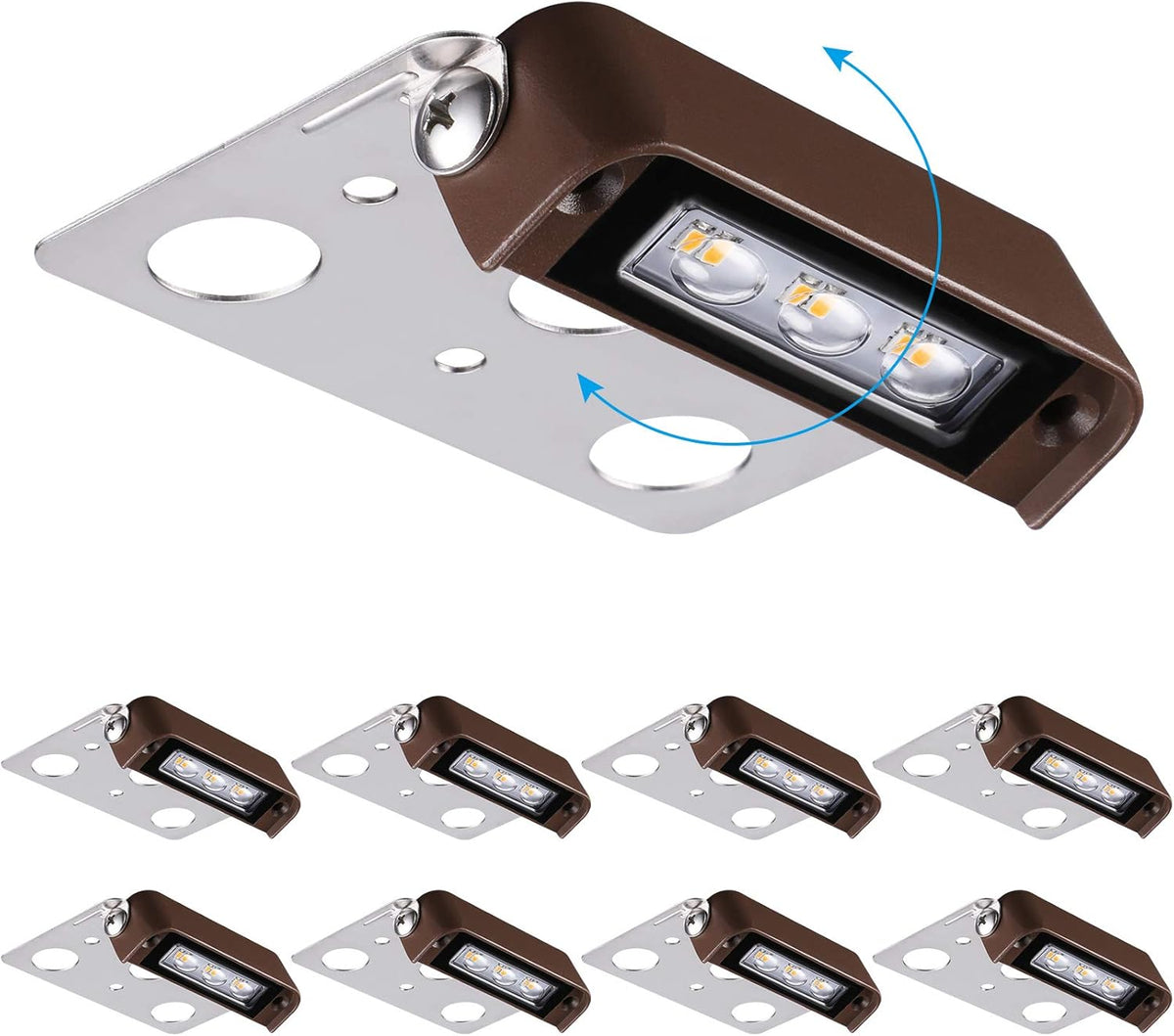 8-Pack 7 Inch 4.5W LED Hardscape Lighting, 2700K Soft White K8890