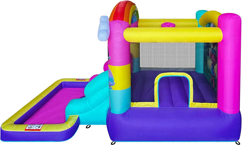 Inflatable Bounce House with Slide, Outdoor Waterslide with Pool, Heavy Duty Air Blower F91464