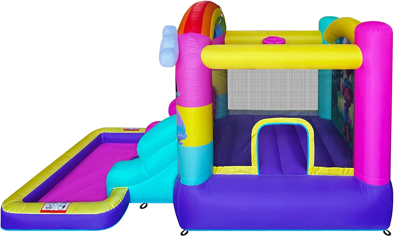 Inflatable Bounce House with Slide, Outdoor Waterslide with Pool, Heavy Duty Air Blower F91464