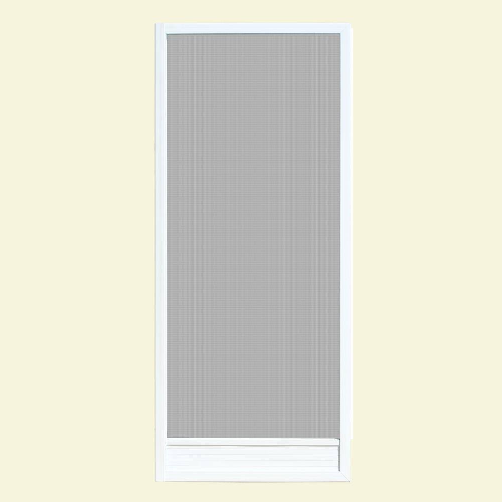 White Outswing Metal Screen Door M710