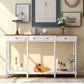 Solid Wood Console Table with Storage Shelf and Drawer P255