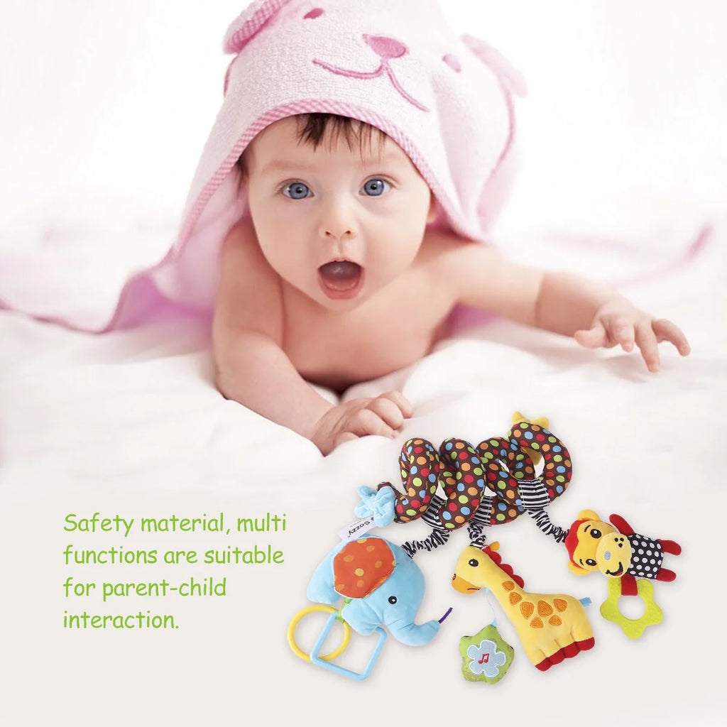 Infant Baby Activity Spiral Bed & Stroller Toy Plush Toy B80544
