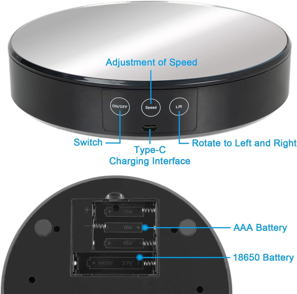 White Light Smart Rotating Turntable Display Stand Q7419