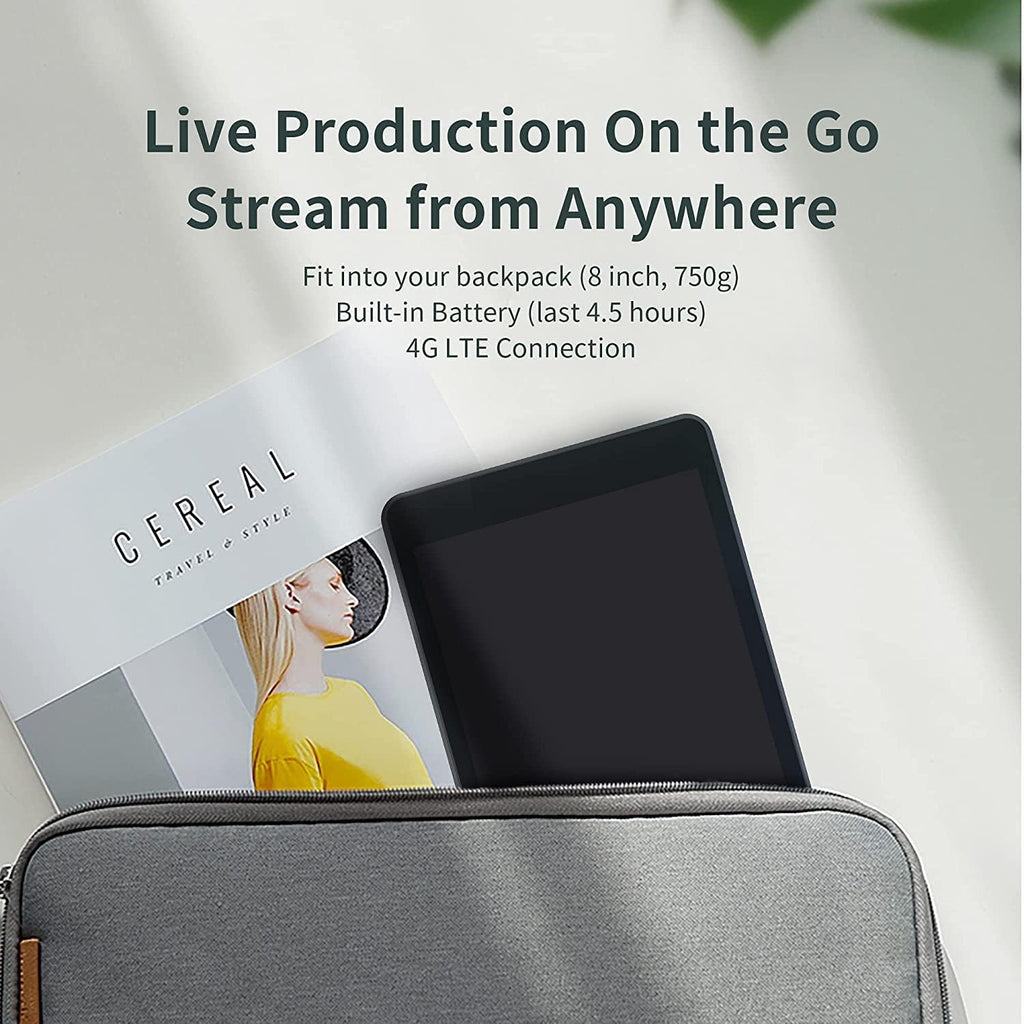 YoloBox Pro All-in-One HDMI Monitor Wi-Fi 8-Inch Screen Portable Multi-Camera Live Streaming Studio USB Type-C Input Power Bundle Y7281