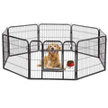Black 8 Panel Pet Playpen Dog Exercise Pen P271526