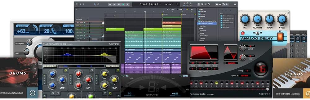 4x4 USB Audio Interface with Condenser Mic, Studio Monitor Headphones & XLR Cable Bundle X704237