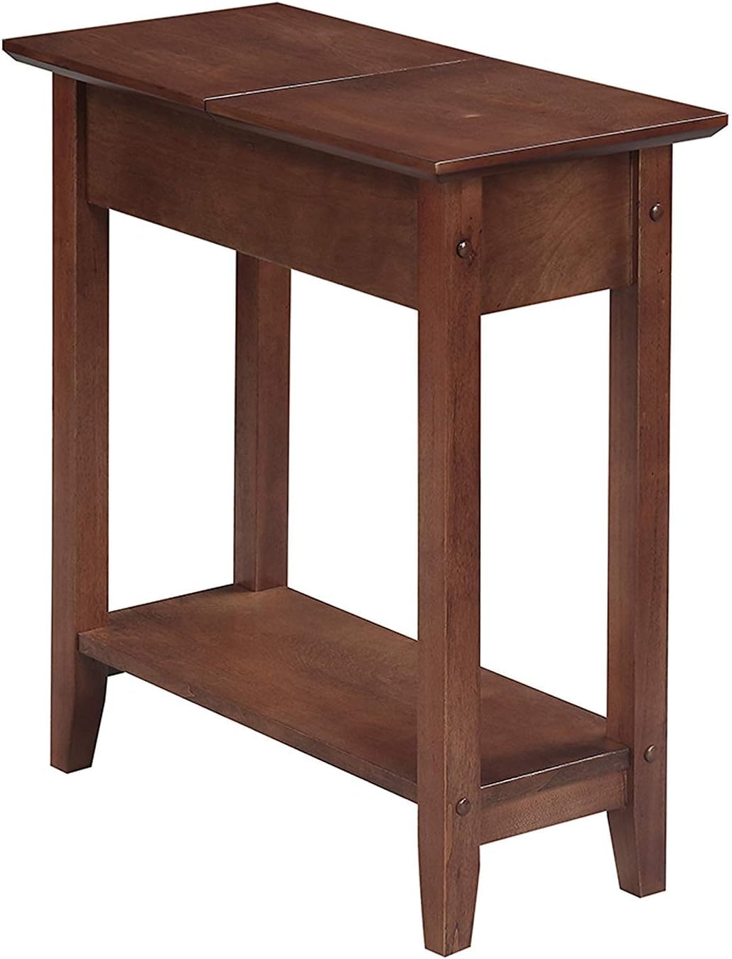 Espresso Flip Top End Table with Shelf N542061