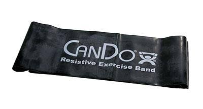 Low Powder Exercise Band - Box of 30, 5& Length - Set of 5 (Yellow - Black) E4440