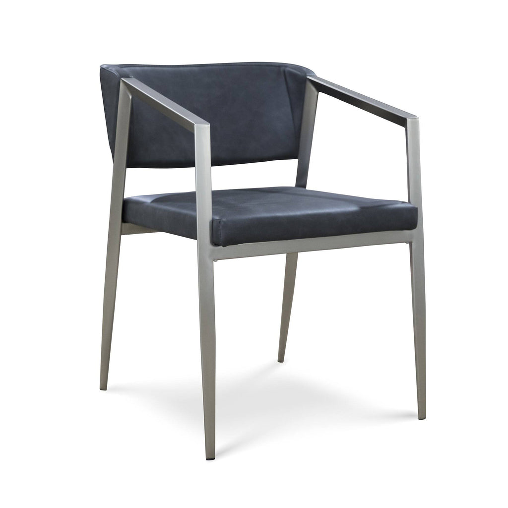 Grey/Black Steel Armchair G6421