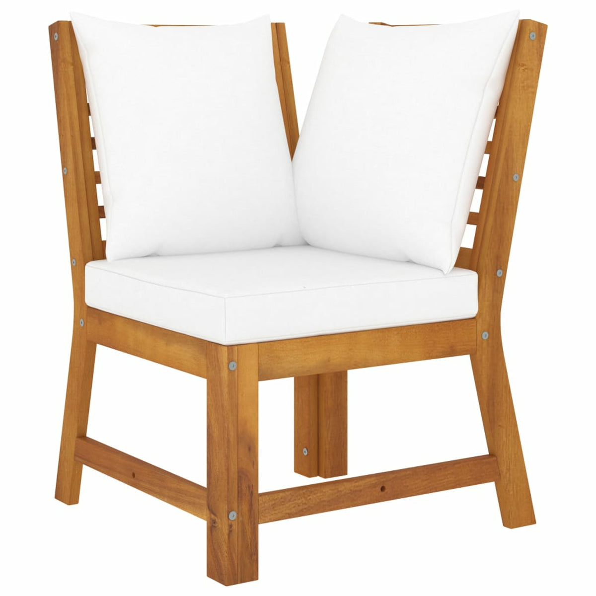 6 Piece Patio Lounge Set with Cushions Acacia Wood Outdoor Sectional Set H6802