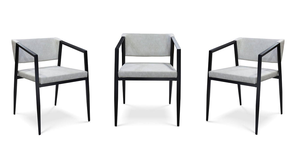 Grey/Black Steel Armchair G6421