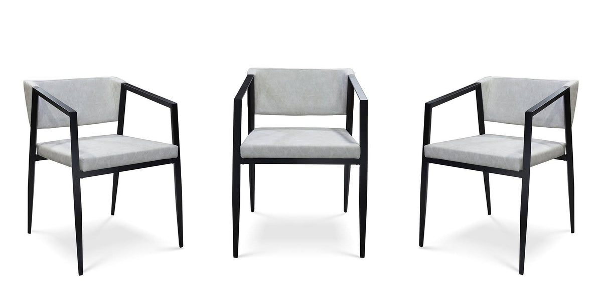 Grey/Black Steel Armchair G6421