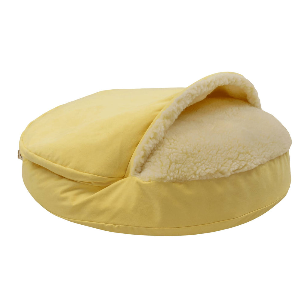 Lemon Micro Suede Pet Bed S16354