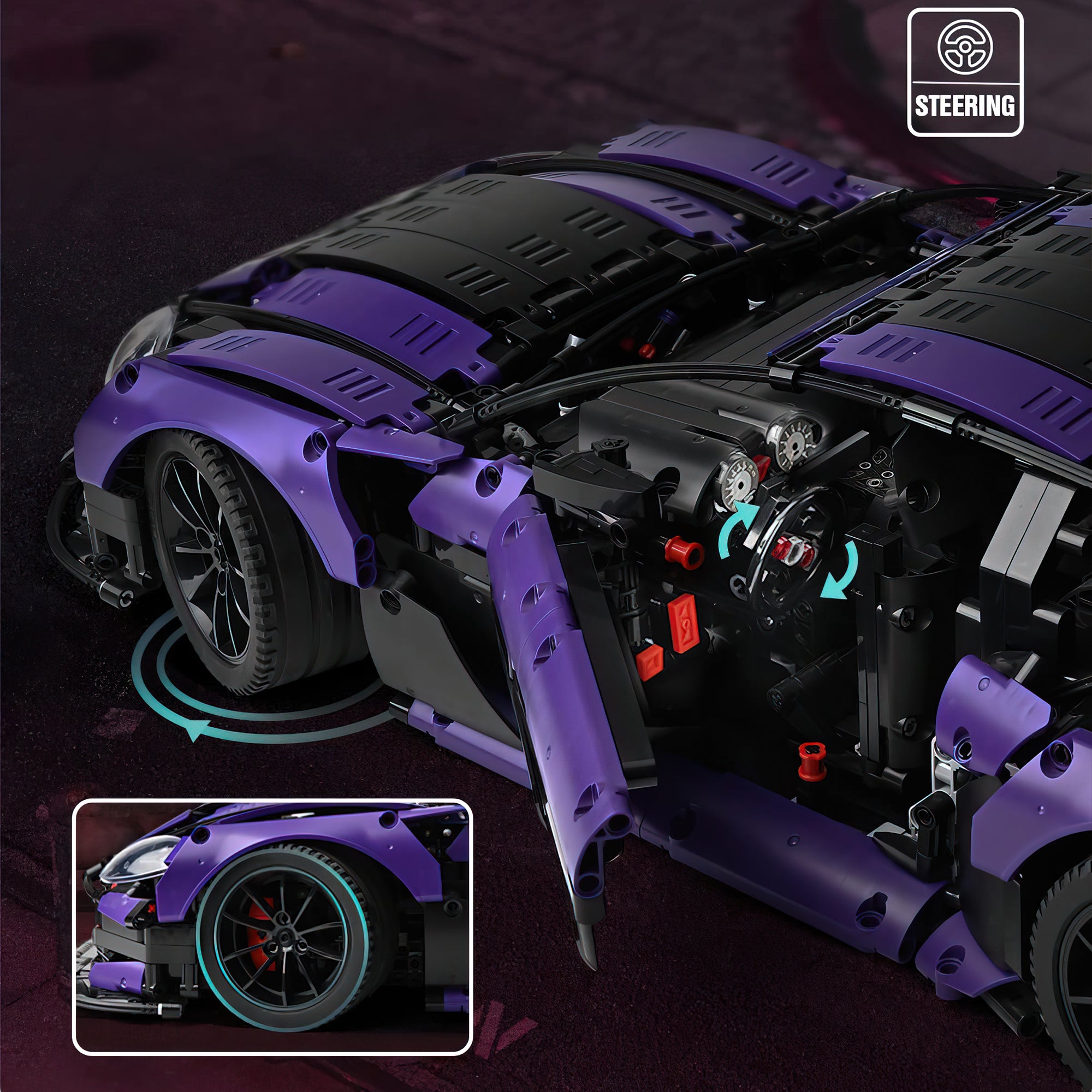 Purple Speed Champion Sports Car Building Kit Toy C242