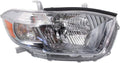 Passenger Side Headlight for Toyota Highlander 2011-2013 H793