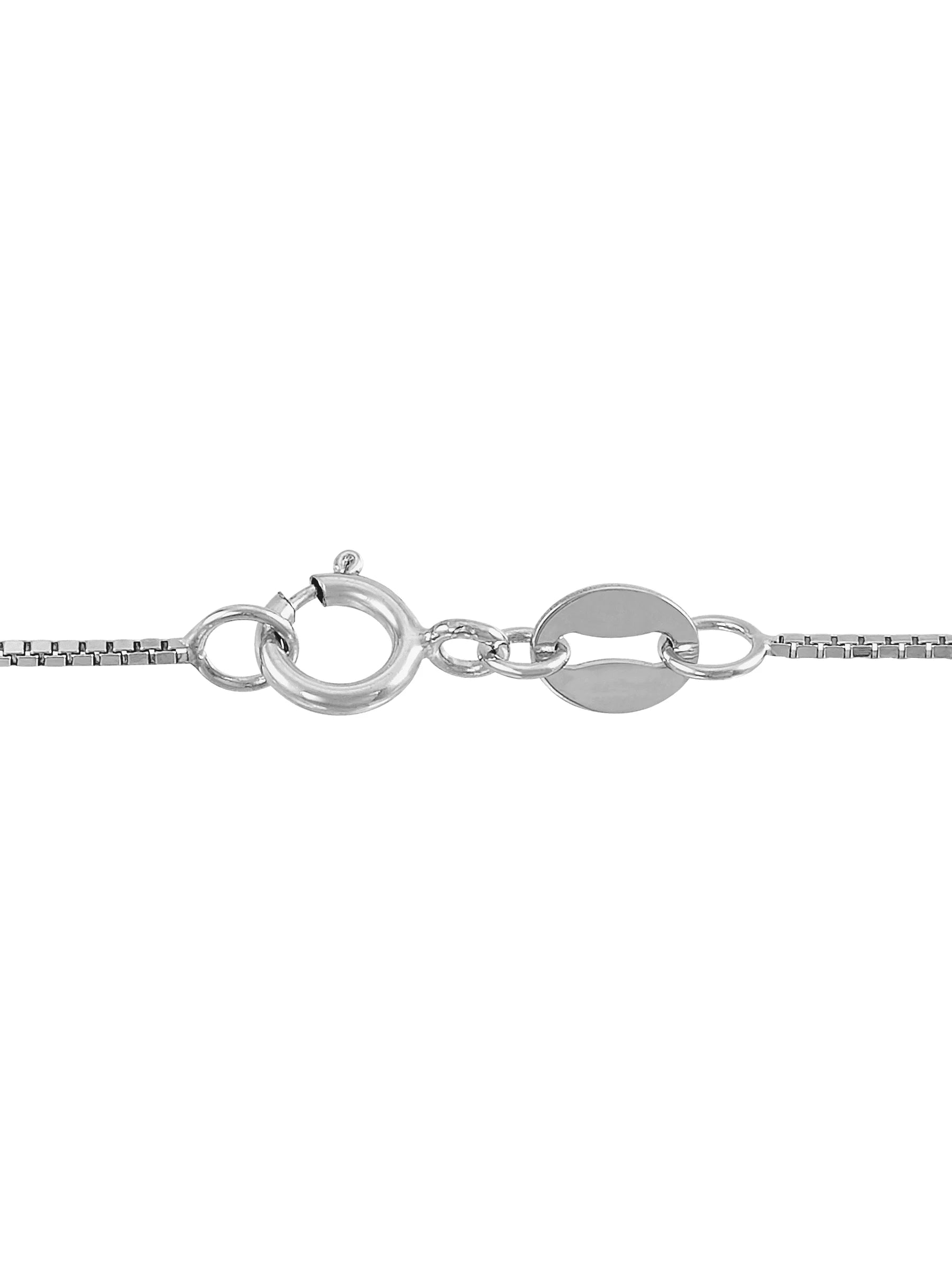 14kt White Gold .7mm Box Chain Necklace, 18" A467