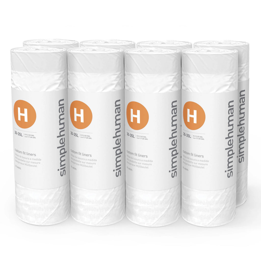 240 Roll Pack 35 Liter 8 Gallon White Drawstring Trash Bags R977809