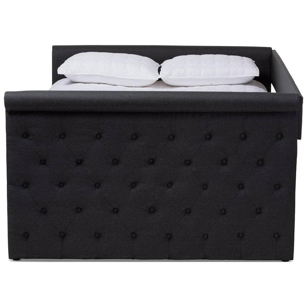 Queen Dark Grey Daybed with Trundle O79517