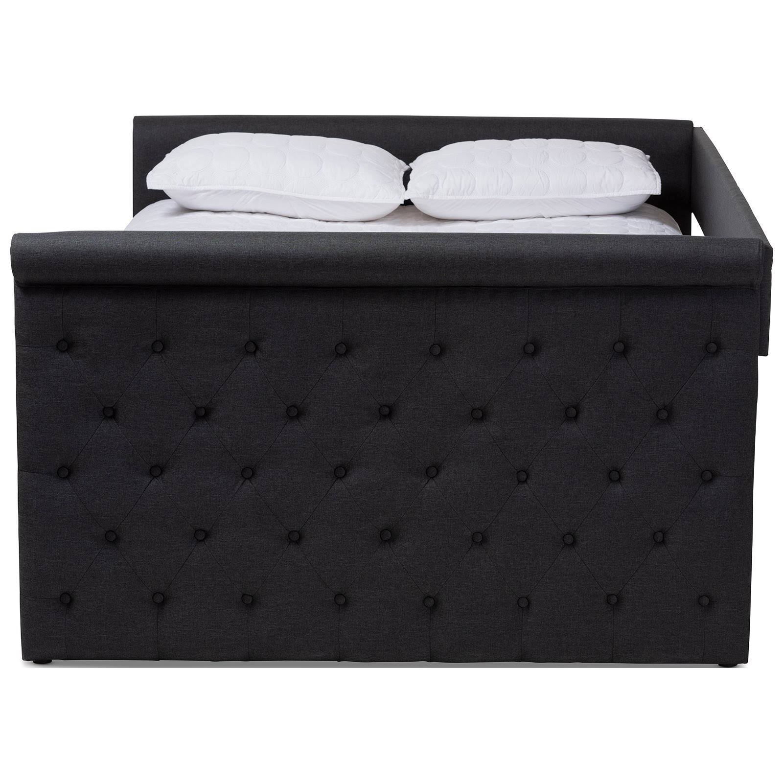 Queen Dark Grey Daybed with Trundle O79517