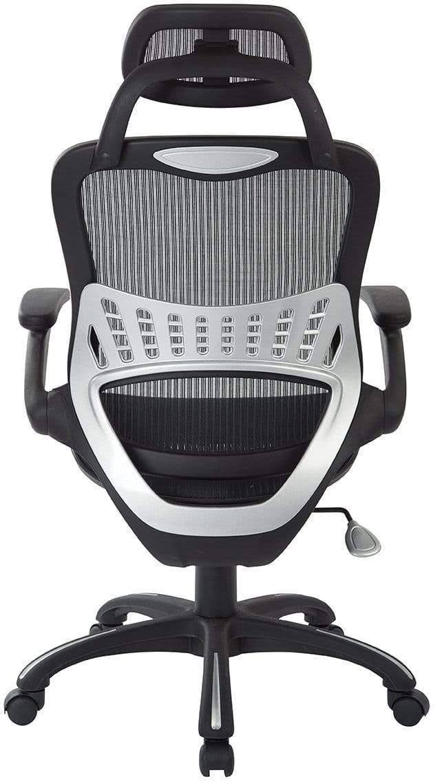 Black Vertical Chair with Nylon Arms and Headrest B309