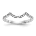 14K White Gold Diamond Wedding Ring Band I129