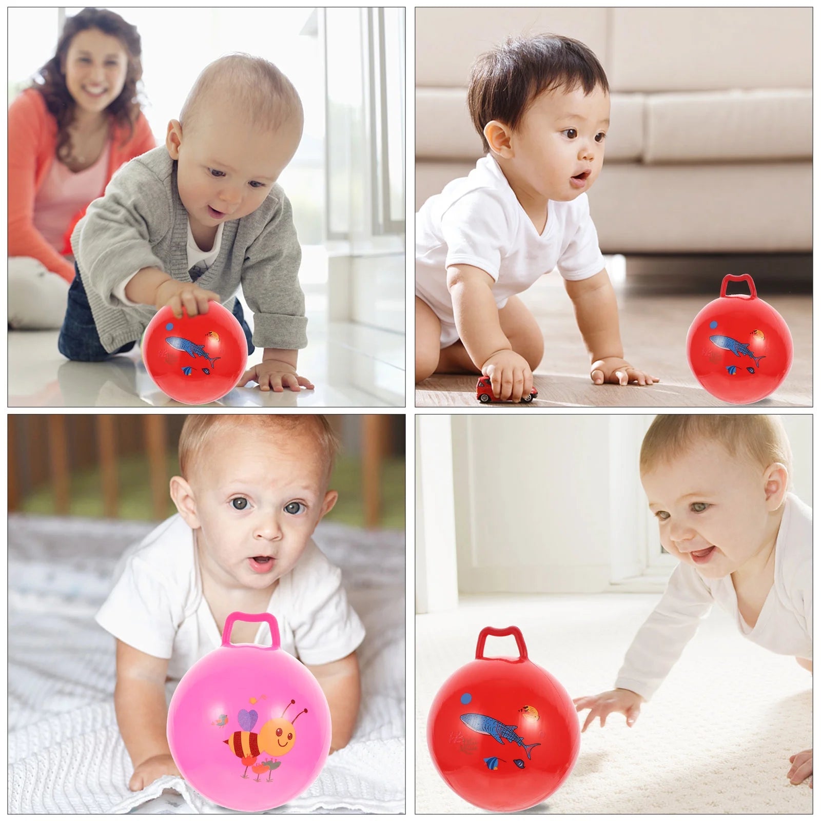 3 Pcs Inflatable Game Trampoline with Handle B4652