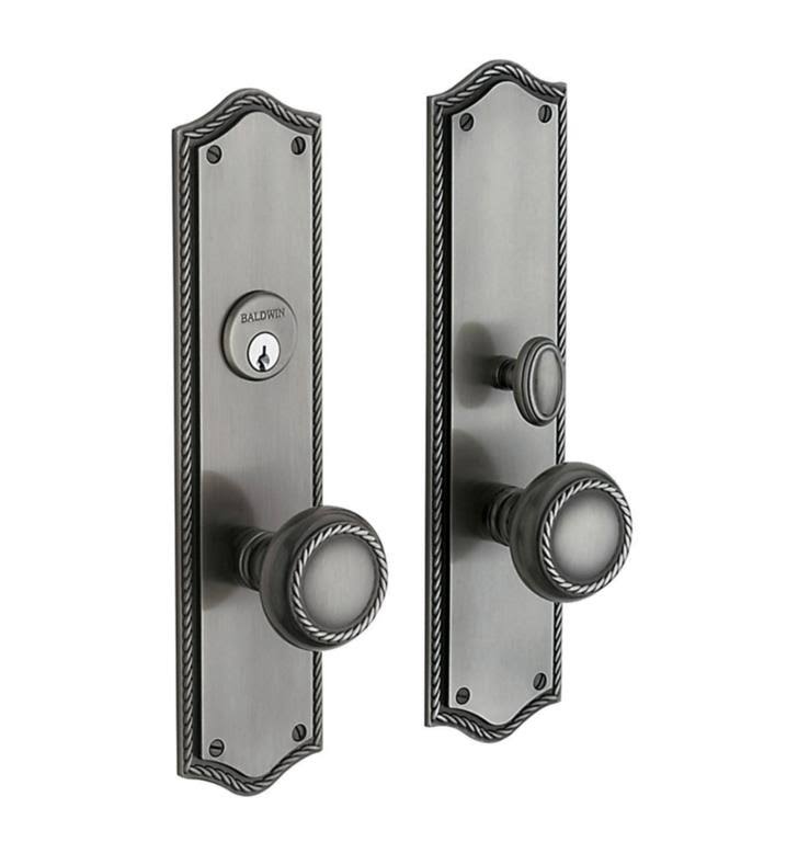 Satin Brass and Brown Dummy Handleset Trim Set J120