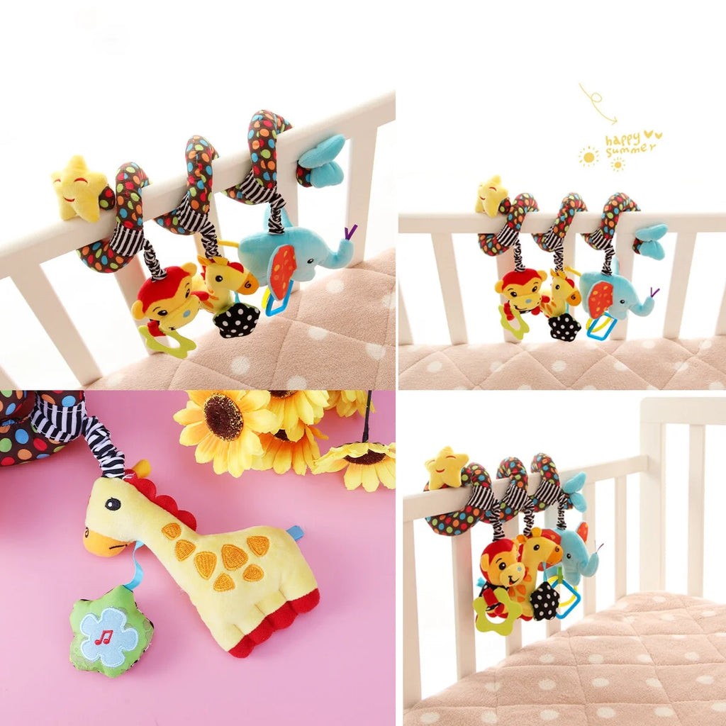 Infant Baby Activity Spiral Bed & Stroller Toy Plush Toy B80544